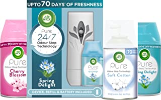 Air Wick Automatic Air Freshener Freshmatic Spray Starter Kit| Odour Neutraliser, Bathroom & Room Freshener| Fragrance: Mixed Fragrances| Size: 1 Gadget & 4 Airwick Refills| Usage: Lasts Upto 280 days