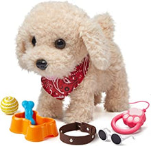 TUMAMA Electronic Pets Dog Toy for Kids,Interactive Plush Puppy Toy,Soft Realistic Dog Toy Walks,Barks,Shake Tail,Pretend Toys sunglasses cravat ,Girls Boys Kids Gift for Age 2 3 4 5+ Years