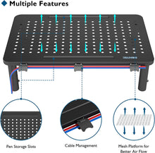 BONTEC Monitor Stand Riser, 3 Height Adjustable Monitor Stand for Desk, Computer Monitor Riser Stand with Mesh Platform for Laptop, Computer, iMac, PC up to 20KG, Cable Ties Included