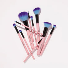 Spectrum Collections 10 Piece Essential Makeup Brush Set, Includes Signature Pink Foundation Concealer Contour Blush Eyeshadow Brushes for Professional Finish, Premium Soft Synthetic Fibre Bristles