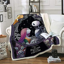 Soft Warm Kids Adults Fleece Throw Blanket,Nightmare Before Christmas Throw Blanket for Couple,Skull Bedding for Bed Couch,100% Microfiber,130×150 cm