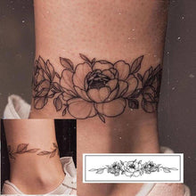 Nirbffo 21Sheets Black Temporary Tattoos Rose Sexy Realistic Body Art Rose Flower Fake Tattoo Stickers Waterproof Lasting Fake Tattoos for Women Girls
