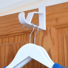 HANGERWORLD 2 White Plastic 17.5cm Space Saving Strong Coat Clothes Towel Over Door Hooks