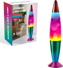 Global Gizmos 55149 16 Rainbow Lava Lamp  Retro Nostalgia  Relaxing Mood Light  Decorative Illumination