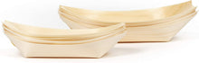 MATANA - 100 Eco-Friendly Biodegradable Wooden Bamboo Boats for Barbecue Garden Party - 22x11cm