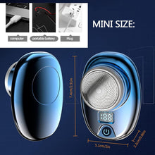USB Mini Shaver,Pocket Size Mini Shaver with Led Charge Indicator,Dry Shave & Wet Electric Razor for Men, Easy One-Button Use Suitable for Face,Beard (Silver)