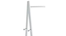 Decorative Clothes Rail with 2 Shelves - White