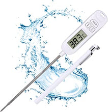 Allinone-Kitchen Meat Thermometer,Digital Instant Read Kitchen Cooking Temperature Long Food Probe with Large LCD Screen℉/℃ Button for Hot Beverage,Grill,BBQ,Jam,Water,Milk,Battery Included