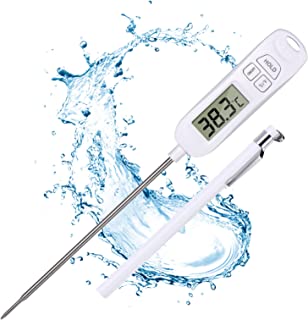 Allinone-Kitchen Meat Thermometer,Digital Instant Read Kitchen Cooking Temperature Long Food Probe with Large LCD Screen℉/℃ Button for Hot Beverage,Grill,BBQ,Jam,Water,Milk,Battery Included