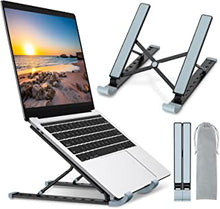 Babacom Laptop Stand, Aluminum Portable Laptop Cooling Desk Holder, 9-Levels Adjustable Notebook Riser Mount, Ventilated Computer Stand, Compatible with MacBook Pro Air, iPad, Dell,10-15.6” Laptops