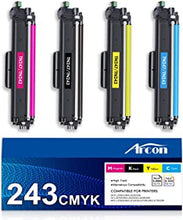 4-Pack TN-243CMYK Compatible Toner Replacement for Brother TN247 TN243CMYK TN-243 DCP-L3550CDW DCP-L3510CDW HL-L3230CDW MFC-L3710CW MFC-L3750CDW MFC-L3770CDW HL-L3210CW - Black Cyan Yellow Magenta