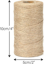 G2PLUS Jute String Twine 1.5MM, 100M Natural Garden Jute Rope, 2 Ply Art and Crafts Linen String Brown for DIY Craft; Gardening Use