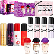 So Womens Mixed Gift Sets Bundle, Body Mist Fragrance Spray & EDT Perfume (4x50ml Body Mist, 3x15ml EDT) Pack of 3