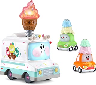 VTech Toot-Toot Drivers Cory Carson Eileen Ice Cream Van, Ice Cream Cart with Music, Sounds and Phrases, Light Up Baby Music Toy, Toy Car for Kids, Ice Cream Toy for Toddlers, 1, 2, 3, 4, 5 Years +