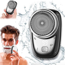 USB Mini Shaver, Electric Razor for Men, Portable Pocket Size Electric Shaver, Rechargeable Waterproof Shaver Easy One-Button Wet and Dry Use Suitable for Home, Car, Travel, Men Best Gift (Silver)