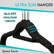 50 Non Slip Velvet Hangers  Heavy Duty Black Felt Coat Hangers 360 Degree Swivel Hooks Premium Space Saving Design