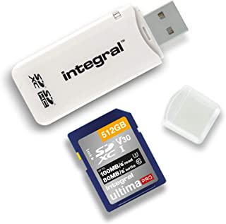 Integral SD Card Reader USB2.0 for SD, SDHC, SDXC Memory Cards, USB 2.0 Memory Card Adapter, White