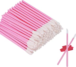 100 Pcs Lip Brushes, Disposable Lipstick Brush, Lip Gloss Concealer Applicators, Lipgloss Wands for Makeup (Pink)