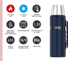 Thermos Stainless King Flask, Midnight Blue, 1.2 L, 33.6 x 11.99 x 33.6 cm, 183267