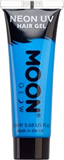 Moon Glow - Neon UV Hair Gel - 20ml Intense Blue – Temporary wash out hair colour dye - Spike and glow!