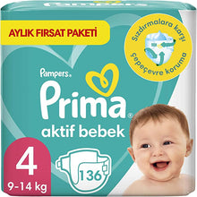 Prima Active Baby Monthly Deal Package 9-14 kg Size 4 Maxi Diaper (1 x 136 pcs)