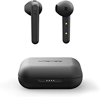 Urbanista Stockholm Plus True Wireless Earbuds - Over 20 Hours Playtime, IPX4 Waterproof Earphones, Bluetooth 5.0 Headphones, Touch Controls & Enhanced Microphone for Clear Calling, Midnight Black