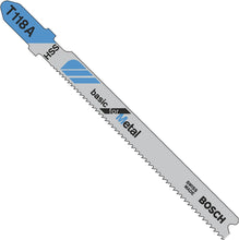 Bosch Professional 5x Jigsaw Blade T 118 A Basic for Metal (for Steel sheets, Accessories Jigsaw)