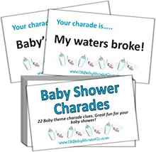 Baby Shower Party Game - Charades (Blue)