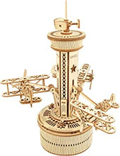 ROKR Wooden Model kit Airplane-Control Tower Model Wooden Puzzle Birthday Gifts For Teens and Adults