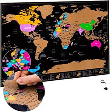 World Map Travel Gift | A3 Scratch Off Map | Map of the World Poster + BONUS A4 UK Scratch off Map | Map of Countries Visited with Accessories Kit and Gift Tube | Cartographic Design by Atlas & Green