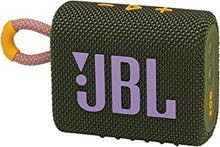 JBL GO 3 - Wireless Bluetooth portable speaker with integrated loop for travel with USB C charging cable, in green