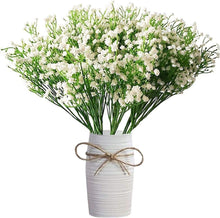 Uhky 6 Pcs Artificial Baby Breath Gypsophila Flowers Bouquets Real Touch Flowers for Wedding Party DIY Wreath Floral Arrangement Home Decoration (White)