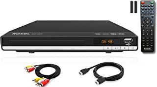 Roxel RDP-S500 DVD Player with HDMI Cable for TV, Multi Region DVD Player with USB Port, Remote Control, CD Player with FULL HD HDMI and RCA Port