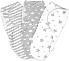 Little Seeds Baby Swaddle Blanket 0-3 Months 100% Organic Cotton Newborn Swaddles - Pack of 3 Swaddle Blankets - New Born Swaddle Wrap For Boy and Girl - Hip-Healthy Design