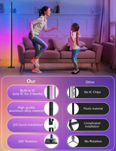 ibaye Smart LED Floor Lamp, RGB Corner Floor Lamp, Music and DIY Mode, Modern Standing Lamp with Alexa, Google Assistant and WiFi APP, Color Changing Mood Lighting for Living Room, Bedroom (Black)