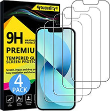 4youquality [4-Pack] Screen Protector for iPhone 13 Mini (5.4-Inch), Tempered Glass Film, [LifetimeWarranty][Anti-Shatter][Anti-Scratch][Impact-Protection]