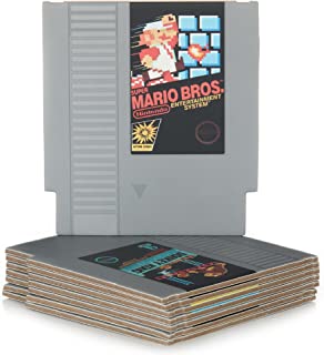 Paladone Nintendo NES Cartridge Retro Drink Coasters for Game Lovers - Super Mario Bros Accessories