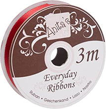 anitas - Balloon Ribbon - Wedding Ribbon For Car - Florist Ribbon - Present Ribbon - Hair Ribbons For Women - Ribbon For Gift Wrapping - 3 Metre Glitter Satin Ribbon - Radiant Red