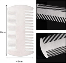 AOVNA Metal Hair&Beard Comb Stainless Steel Comb Credit Comb Hair Comb Anti-Static Dual Action Beard Comb