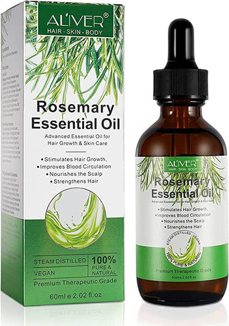 ROSEMARY OIL FOR HAIR GROWTH & SKIN CAR , eRosemary Essential Oil for Eyebrow and Eyelash Growth 100% Pure Natural, Nourishes Scalp, Strengthens Hair, Stimulates Hair Growth for Men Women