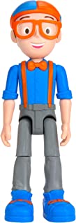 Blippi Talking Figure, 9-inch Articulated Toy with 8 Sounds and Phrases, Poseable Figure Inspired by Popular YouTube Edutainer