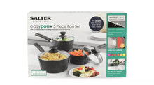 Salter Easypour 3 Piece Saucepan Set