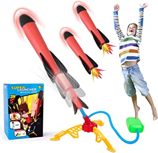 Little Guy Kids Rocket Outdoor Toys for Boys Girls Age 4-12, Kids Garden Super Rocket Launcher Toys Games for Boys Girls Gifts