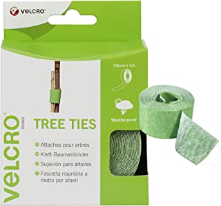 VELCRO Brand ONE-WRAP Plant Ties Tape, 12mm x 5m, Green - Reusable, Plant-Friendly Secure Solution For Tree Ties Straps, Plant Clips, VEL-EC60202