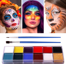 Winthai 30pcs Halloween Special Effect Make up Kit Kids Adults, Professional Sfx Makeup Kits with 18 Colors of Body Face Paint Set, Scab Blood, Scar Wax, Safe Non-toxic for Halloween Party Carnival