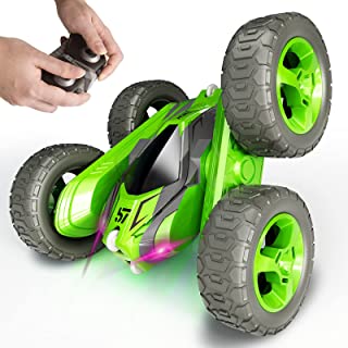 Tecnock Stunt RC Car for Kids, 2.4GHz Double Sided Flips 360° Rotating Remote Control Cars with Rechargeable Battery for 45 Min Play, Great Gifts for Boys and Girls