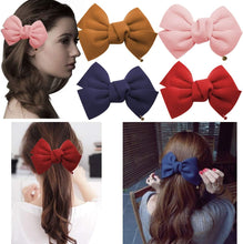 MOAMUN 12PCS Large Satin Ribbon Bow Hair Clips Bowknot Barrettes, 8 Inch Big Hair Bows for Adult Teens Women Hair Accessories (3 style 12 color)