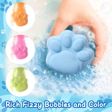 Tacobear 12pcs Paw Bath Bombs for Kids with Puppy Toys Non-Inside, Organic Natural Bath Bombs Gift Set with Pendant Bath Fizzies with Fruit Flower Scents Surprise Birthday Gift for Kids Boys Girls
