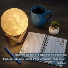 ACED Moon Lamp 2023 Upgrade with Timing 3D Printing Moon Night Light 16 Colours 15cm with Wooden Stand Remote & Touch Control and USB Rechargeable Gift for Girls Boys Kids Women Men Birthday