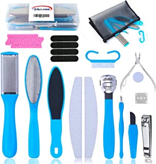 Waxzaa Professional Pedicure set 30 in 1 Including foot files for hard skin Foot Care Kit with Water Proof Travel Bag for Men Women at Home Spa | Pedicure sets for feet hard skin remover